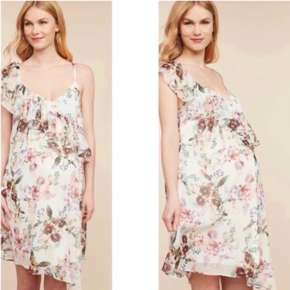 NWT Jessica Simpson (XL) Maternity Ruffled, Sleeveless Floral Dress HOST PICK - Picture 2 of 8